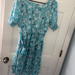 Blue floral dress